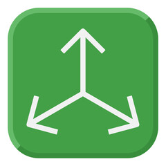 three arrows flat icon