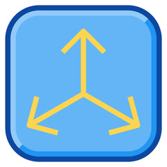 three arrows two tone icon