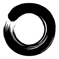 Enso Zen Circle Brush Paint Logo Icon Illustration Art