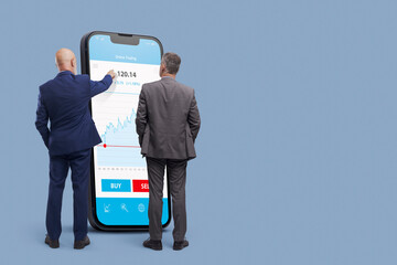 Online trading platform on smartphone