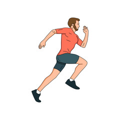 illustration of a running person