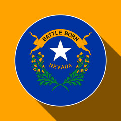 Nevada state flag. Vector illustration.
