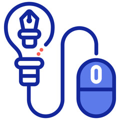 light bulb and mouse icon