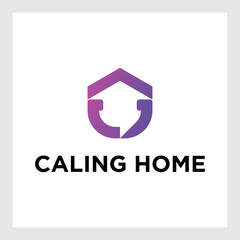 Speak Home Logo Design Template. Vector Illustration.