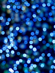 Blur defocused view of Winter Christmas lights