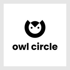 Cute owl logo design premium vector.Owl logo