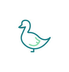 duck icon vector illustration logo template for many purpose. Isolated on white background.