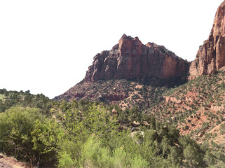 Isolated PNG cutout of a red canyon - Zion National Park on a transparent background