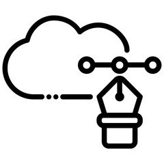 pencil cloud icon