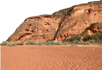Isolated PNG cutout of a red canyon - Zion National Park on a transparent background