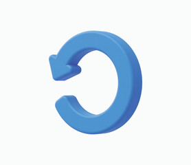Fototapeta premium 3d Realistic Refresh or Reload symbol vector illustration