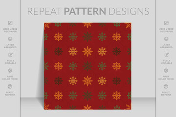 Holiday seamless pattern for Christmas. Pattern for a luxurious gift wrapping paper, greeting cards