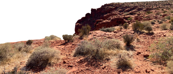 Isolated PNG cutout of a red canyon - Zion National Park on a transparent background
