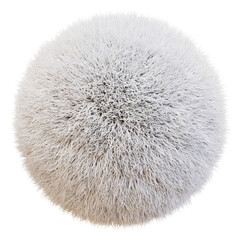 White color Pom Pom fur isolated on PNG Transparent background