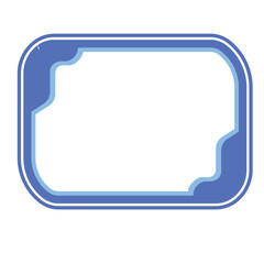 Blue Futuristic Frame