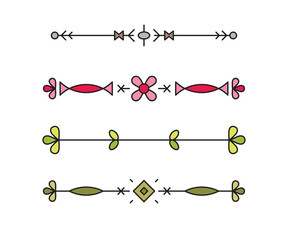 decorative text dividers and separators illustration