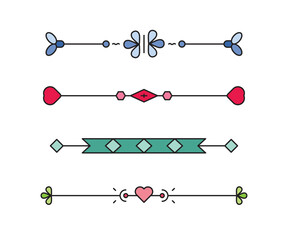 decorative text dividers and separators illustration