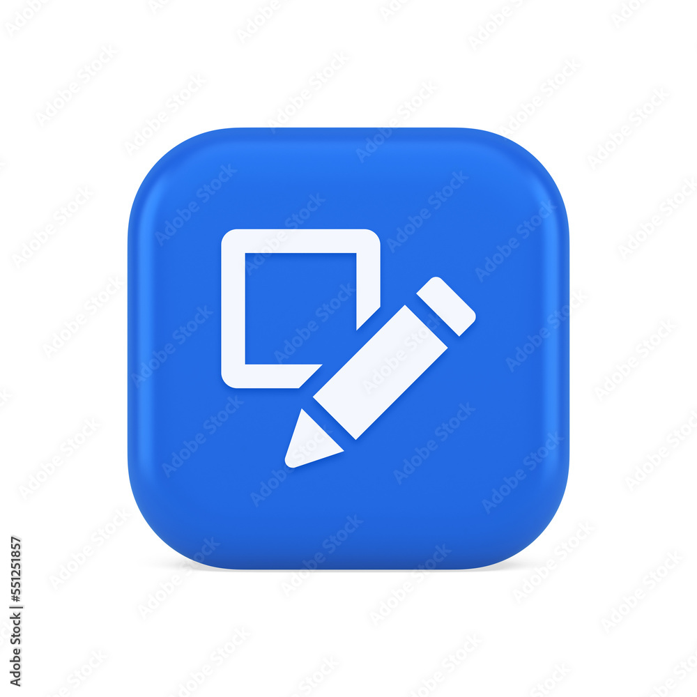 Aufkleber voting cell with pencil button bulletin check choosing form 3d realistic icon