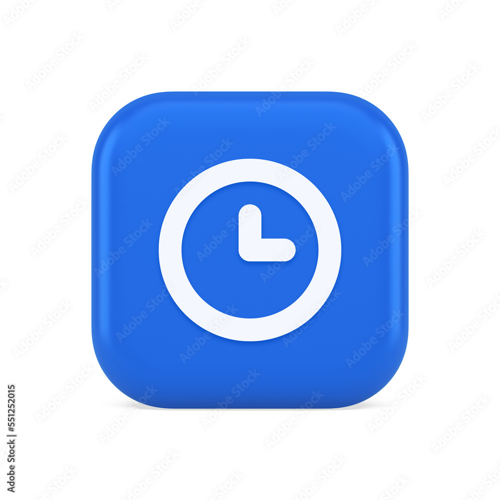 Aufkleber timer countdown deadline control button time management watch web app design 3d icon
