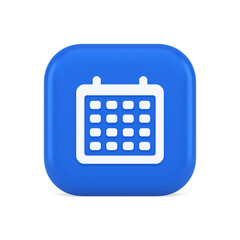 Schedule planner organizer button to do list agenda reminder service 3d realistic icon