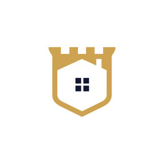 home castle luxury logo design vector sign