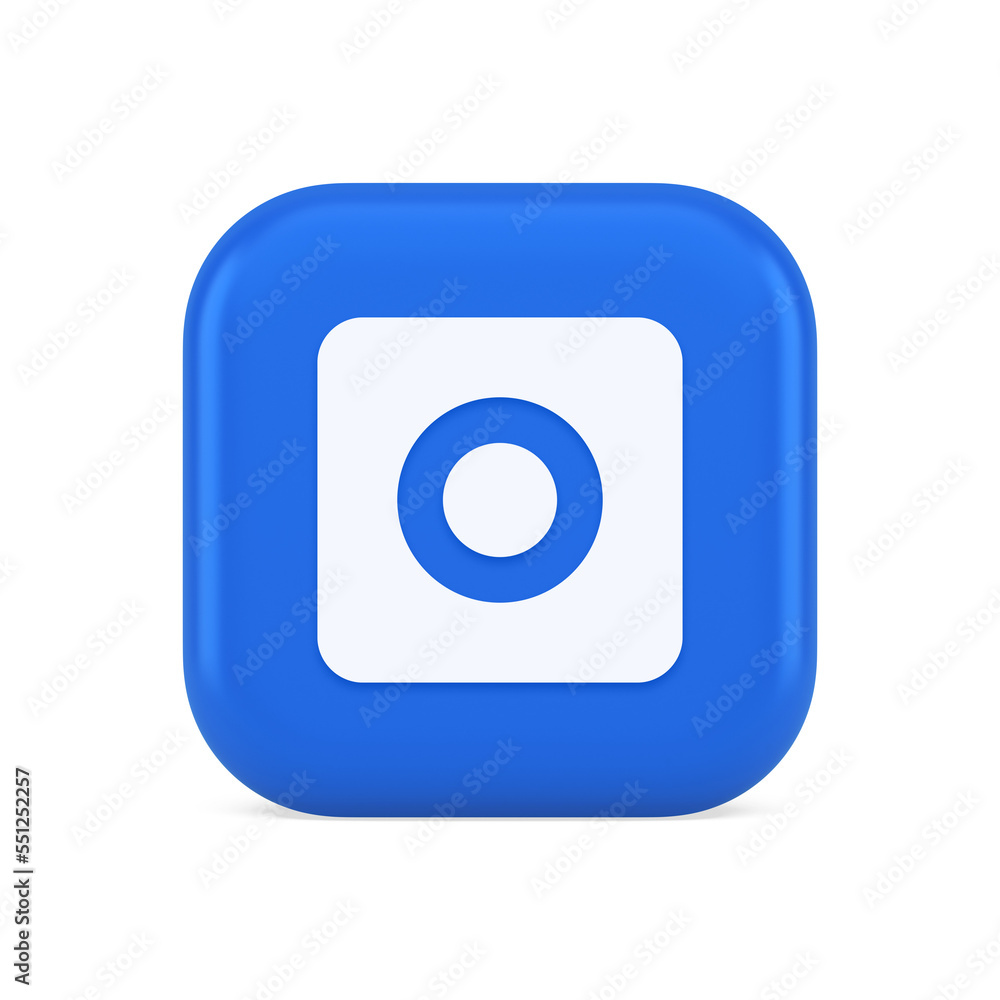 Poster camera photo video shooting button multimedia content creation web application 3d icon