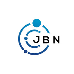 JBN letter technology logo design on white background. JBN creative initials letter IT logo concept. JBN letter design.