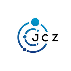 JCZ letter technology logo design on white background. JCZ creative initials letter IT logo concept. JCZ letter design.