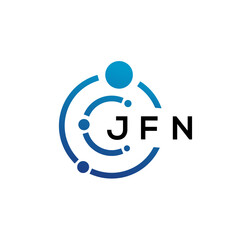 JFN letter technology logo design on white background. JFN creative initials letter IT logo concept. JFN letter design.