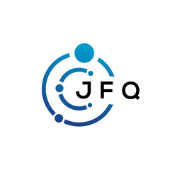 JFQ letter technology logo design on white background. JFQ creative initials letter IT logo concept. JFQ letter design.