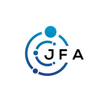 JFA letter technology logo design on white background. JFA creative initials letter IT logo concept. JFA letter design.