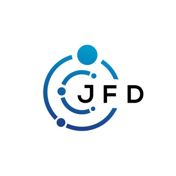 JFD letter technology logo design on white background. JFD creative initials letter IT logo concept. JFD letter design.