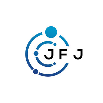 JFJ letter technology logo design on white background. JFJ creative initials letter IT logo concept. JFJ letter design.