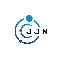 JJN letter technology logo design on white background. JJN creative initials letter IT logo concept. JJN letter design.