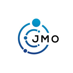 Obraz na płótnie Canvas JMO letter technology logo design on white background. JMO creative initials letter IT logo concept. JMO letter design.