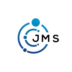 Obraz na płótnie Canvas JMS letter technology logo design on white background. JMS creative initials letter IT logo concept. JMS letter design.