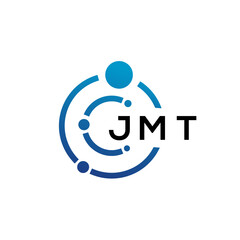 Fototapeta na wymiar JMT letter technology logo design on white background. JMT creative initials letter IT logo concept. JMT letter design.