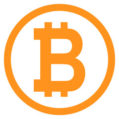 Bitcoin web coin, internet electronic crypto design symbol, digital pay vector illustration