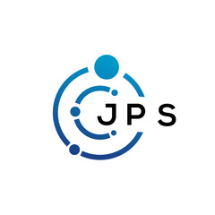 Fototapeta na wymiar JPS letter technology logo design on white background. JPS creative initials letter IT logo concept. JPS letter design.