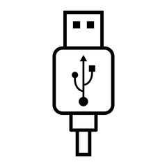 USB plug cable icon technology, connect device sign, electronic portable symbol ,vector illustration media
