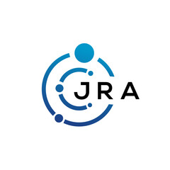 JRA letter technology logo design on white background. JRA creative initials letter IT logo concept. JRA letter design.