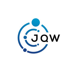 JQW letter technology logo design on white background. JQW creative initials letter IT logo concept. JQW letter design.