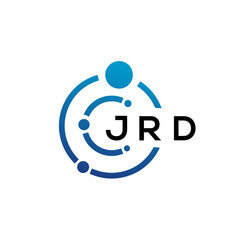 JRD letter technology logo design on white background. JRD creative initials letter IT logo concept. JRD letter design.