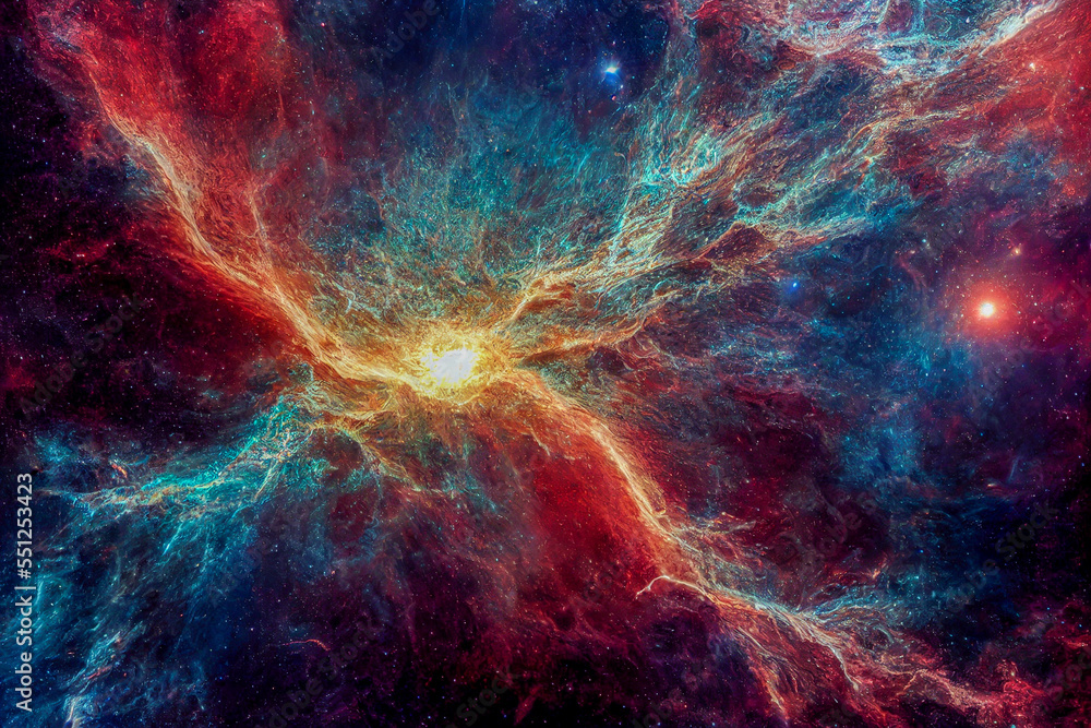 Wall mural deep space diffusion generative ai illustration background