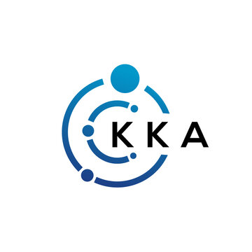 KKA letter technology logo design on white background. KKA creative initials letter IT logo concept. KKA letter design.