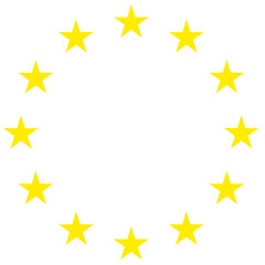 EU Golderner Sternkreis freigestellt  Hintergrund transparent