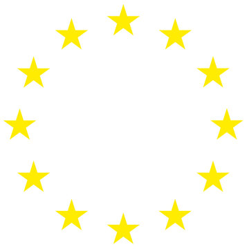 EU Golderner Sternkreis freigestellt  Hintergrund transparent