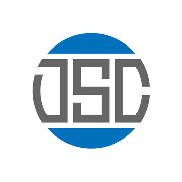 DSC letter logo design on white background. DSC creative initials circle logo concept. DSC letter design.
