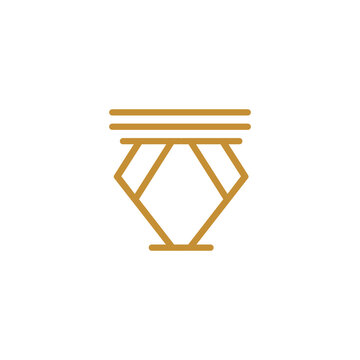 classic table luxury logo design vector sign