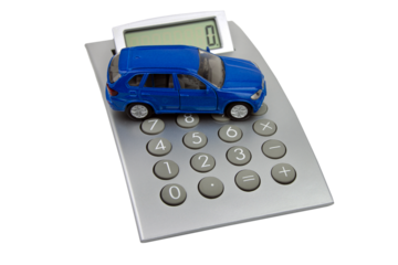 Auto KFZ PKW mit Taschenrechner Hintergrund transparent